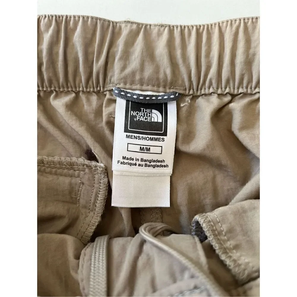 The North Face Men’s Khaki Shorts Sz M 100% Nylon Stretch Waist Hiking